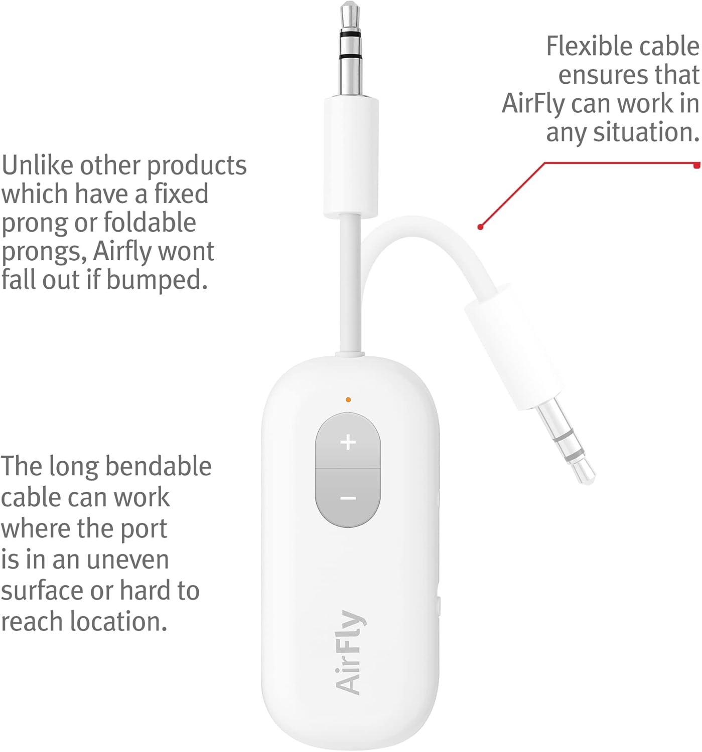 Twelve South AirFly SE | Bluetooth Wireless Transmitter/Adapter for AirPods/Wireless or Noise-Cancelling Headphones; use on Airplanes and Gym Equipment, 20+ hr Battery Life - Image 5