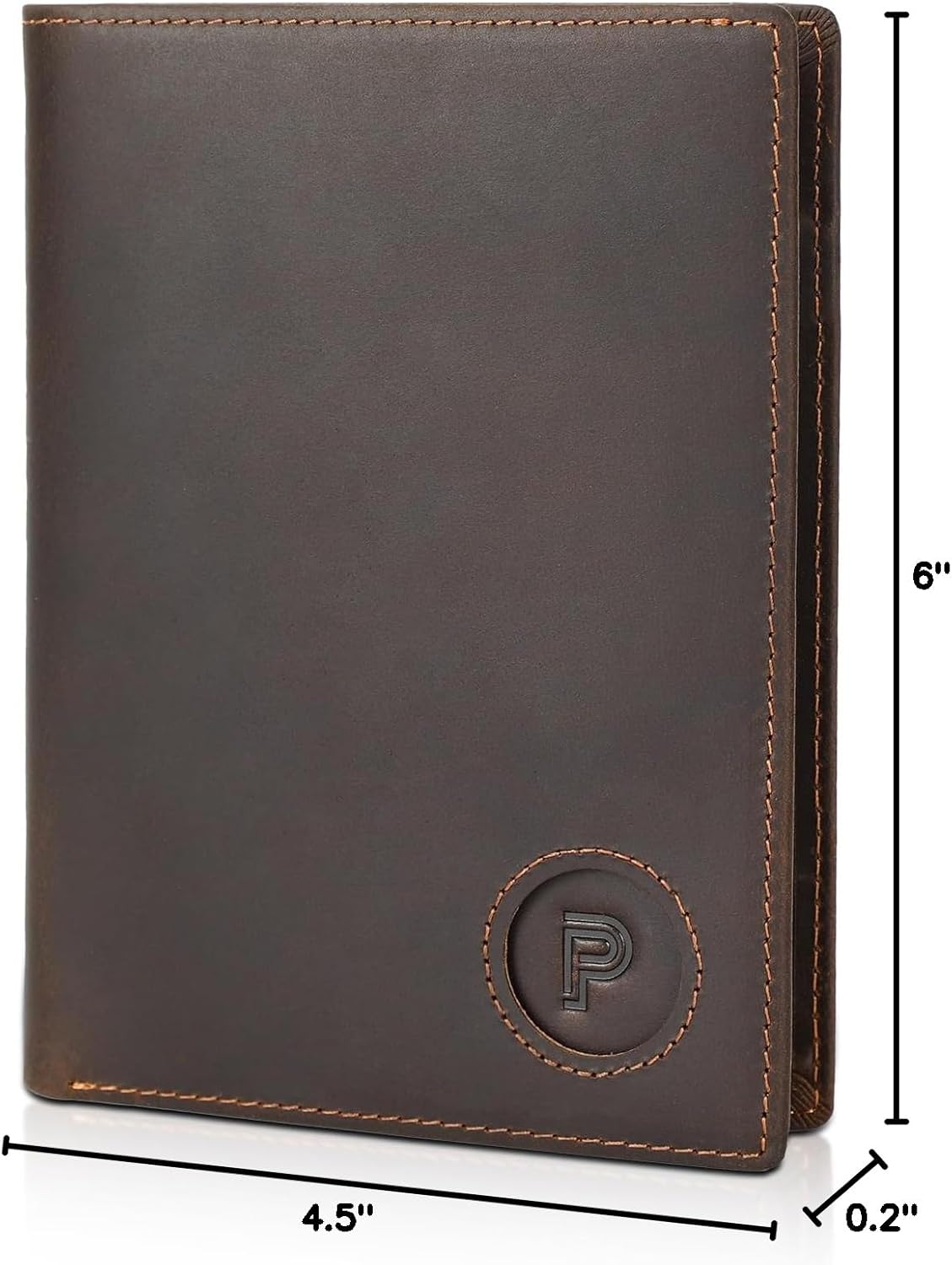 Polare Luxury RFID Blocking Leather Passport Holder Travel Wallet For Men and Women (Dark Brown with AirTag Slot) - Image 10