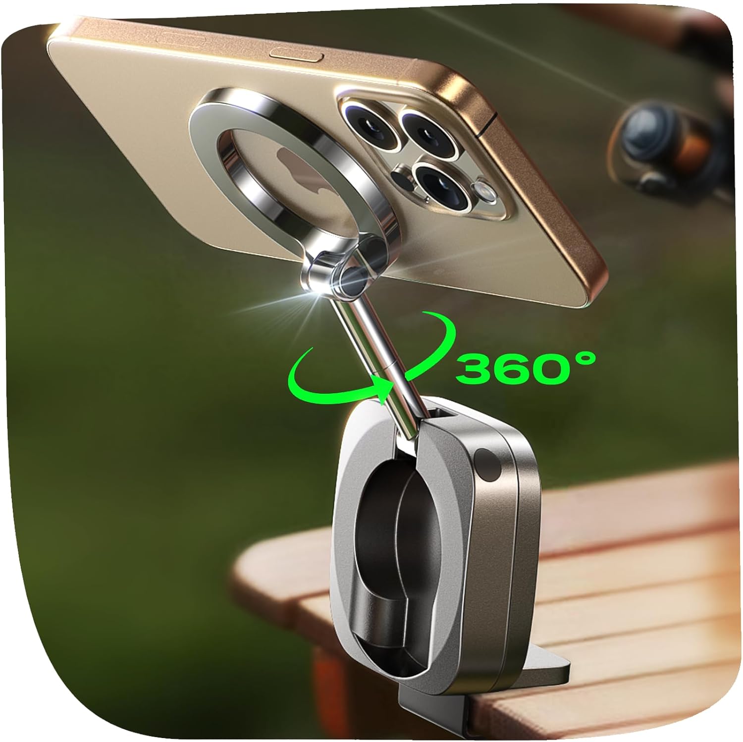 LISEN Airplane Phone Holder Mount Travel Essentials for MagSafe Accessories, Handsfree for MagSafe Phone Stand Women Flying Travel Accessories Long Flight Must Haves TikTok Vlog Recording for iPhone