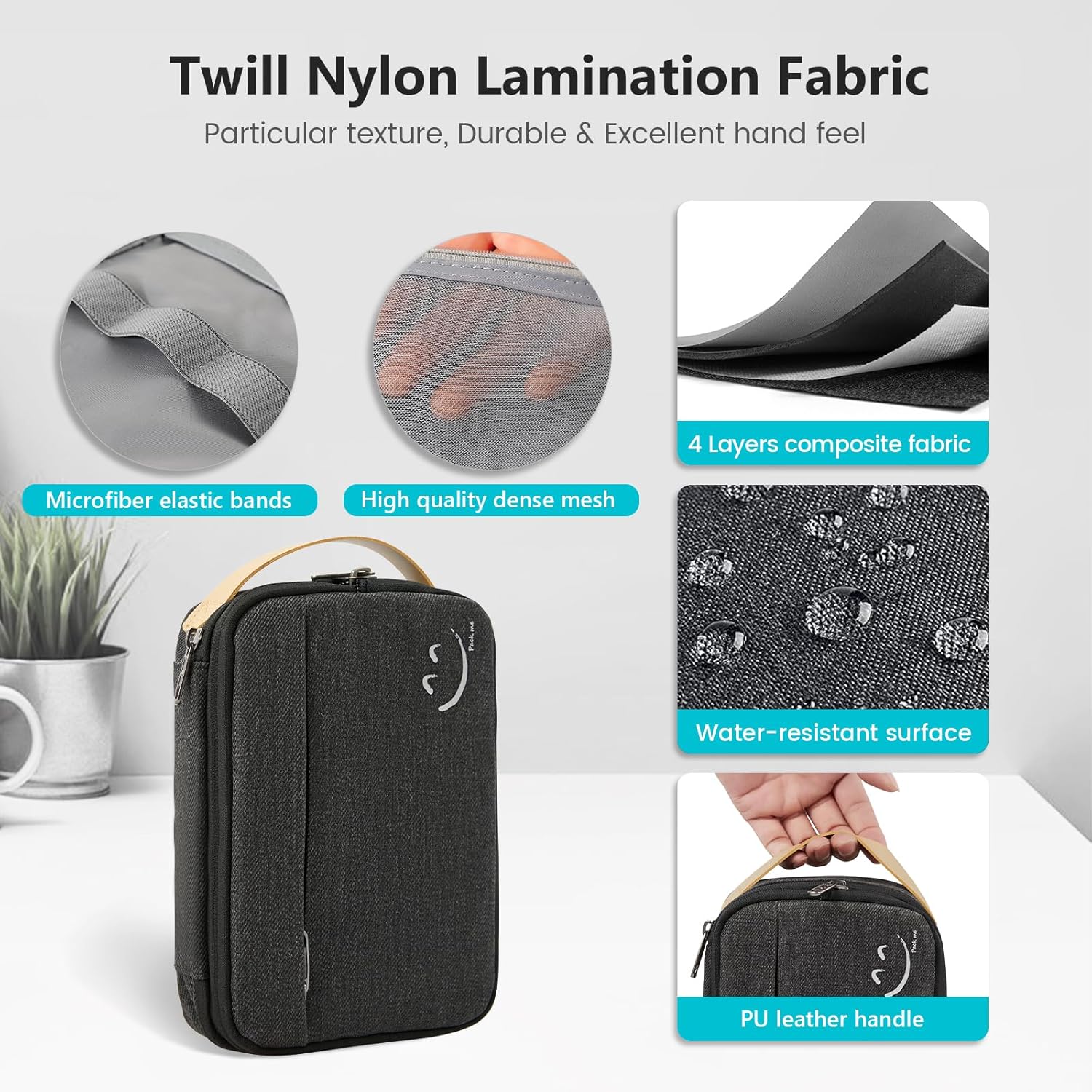 Travelkin Cord Organizer Travel, Electronic Organizer Travel Case, Cable Organizer Bag For Cords,Chargers Phone, Sd Card,Usbs (Black) - Image 4